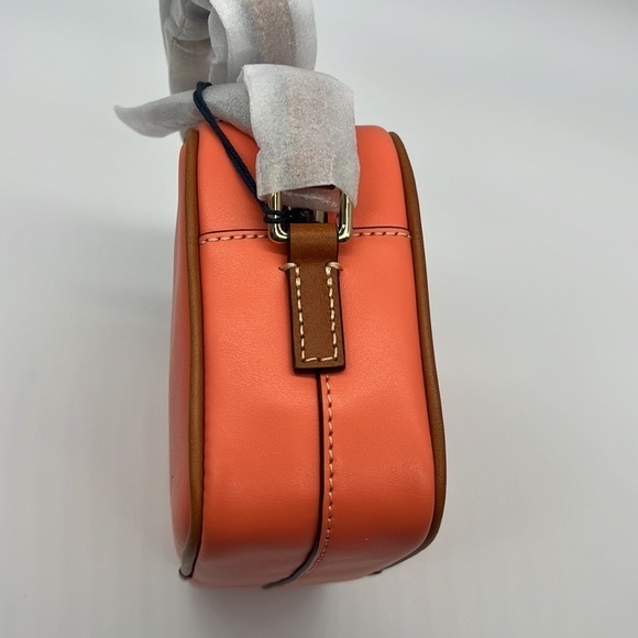 Dooney & Bourke Wexford Leather Camera Crossbody Coral - Picture 7 of 14